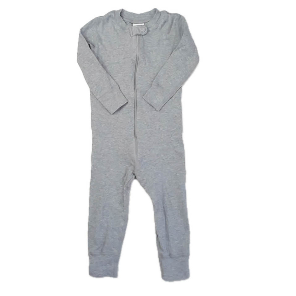 Hanna Andersson Boys Gray 1-piece Non-footed Pajamas size: 2T